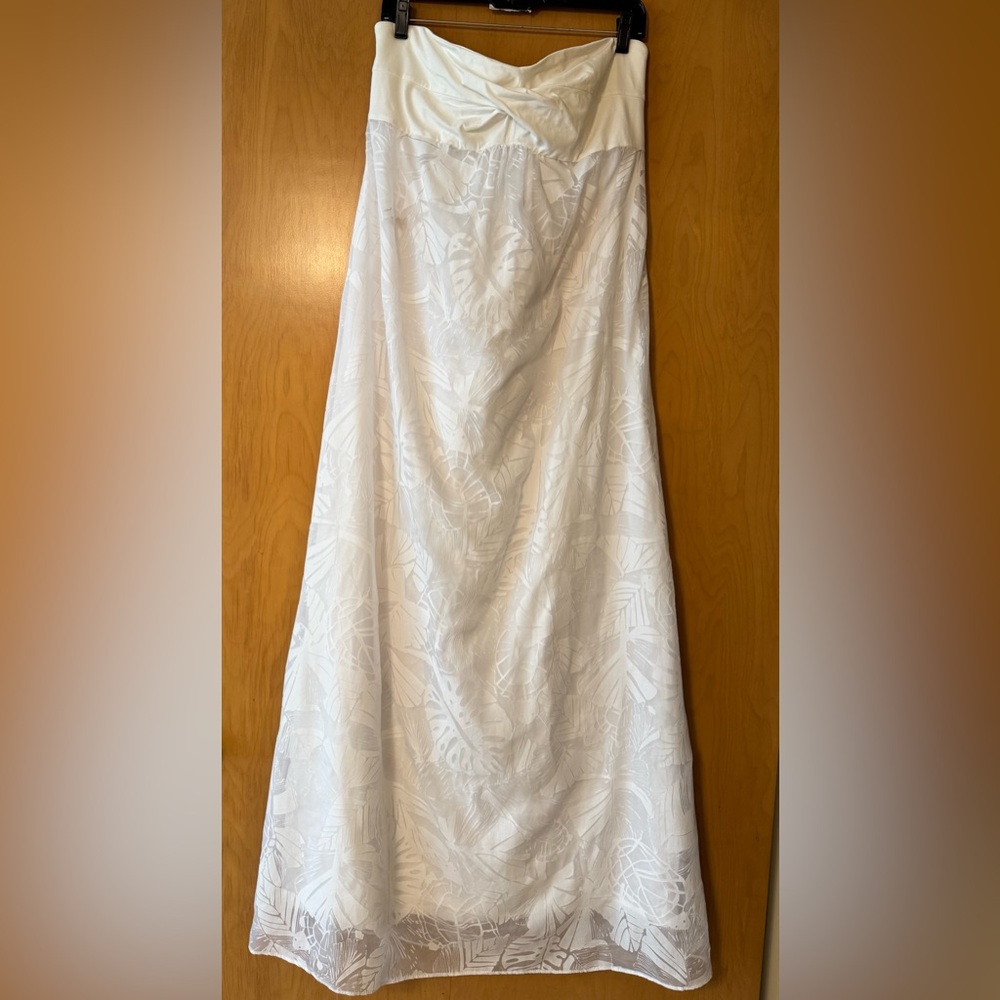 Lilly Pulitzer White Strapless Maxi Dress SZ Lg
